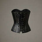 Aura Black Leather Corset