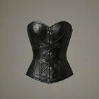 Aura Black Leather Corset