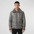 Men's Grey B3 Sheepskin Bomber Jacket – 100% Shearling Aviator Coat