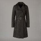 Women's Quilted Belted Car Coat