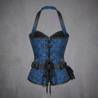 Blue Brocade Pocket Corset