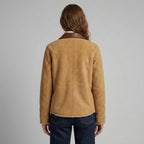 Women's Brown Collar Suede Overshirt