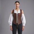 Cognac Brown Leather Corset