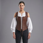 Cognac Brown Leather Corset