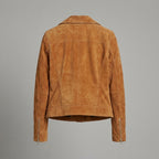 Women's Brown Suede Biker Jacket