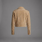 Camel Suede Cropped Jacket