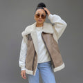 Women's Cap-Sleeve Shearling Leather Vest