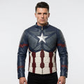 Captain America Civil War Leather Jacket – Men's Motorcycle Style