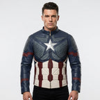 Captain America Civil War Leather Jacket – Men's Motorcycle Style