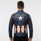 Captain America Civil War Leather Jacket – Men's Motorcycle Style