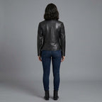 Women's Classic Black Moto Leather Jacket