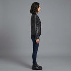 Women's Classic Black Moto Leather Jacket