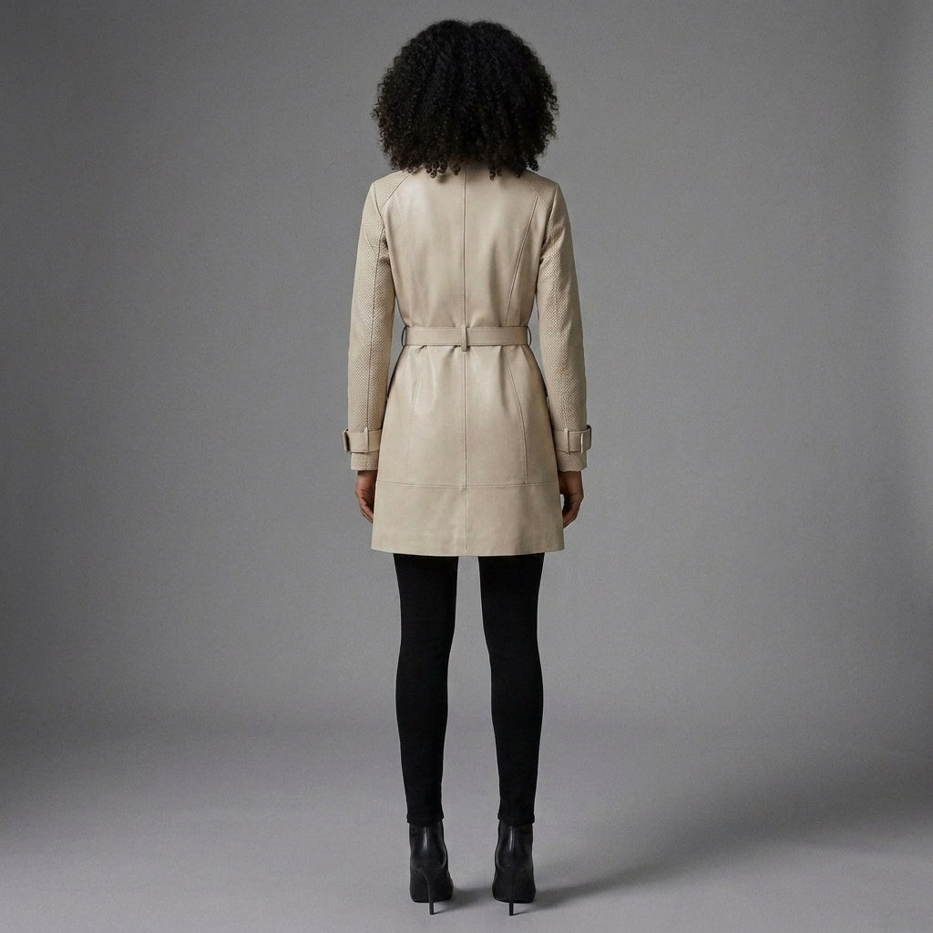 Classic Cream Utility Trench Coat
