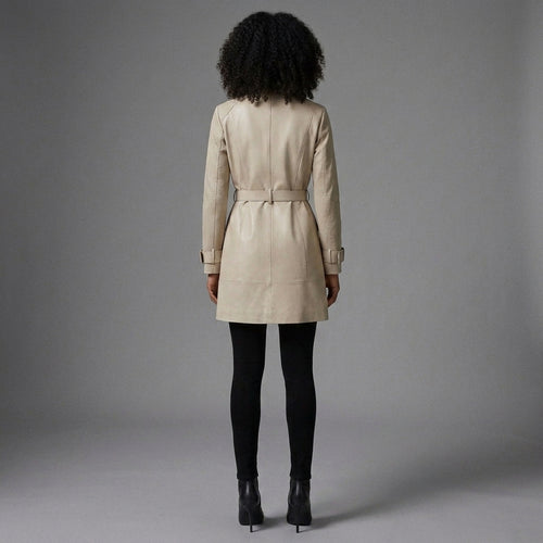 Classic Cream Utility Trench Coat