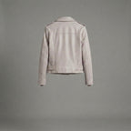 Women's Off-White Moto Leather Jacket