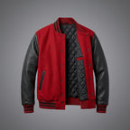 Women's Classic Red Leather Varsity Jacket