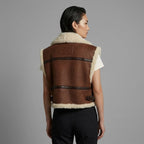 Women's Cropped Shearling Leather Vest