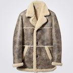 Men's Brown Sheepskin B3 Bomber Coat