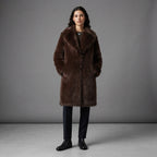 Women's Chocolate Brown Fluffy Fur Coat