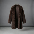 Women's Chocolate Brown Fluffy Fur Coat