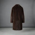 Women's Chocolate Brown Fluffy Fur Coat