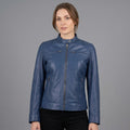 Women's Dusty Blue Leather Jacket