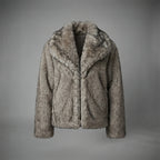Women's Frost Grey Fluffy Fur Jacket