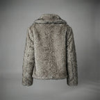 Women's Frost Grey Fluffy Fur Jacket