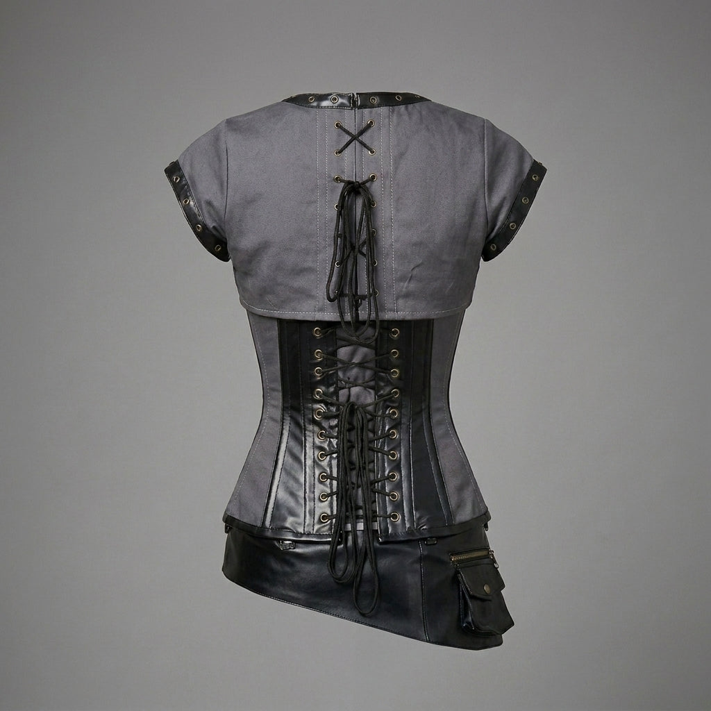 Heritage Brass Clasp Leather Corset