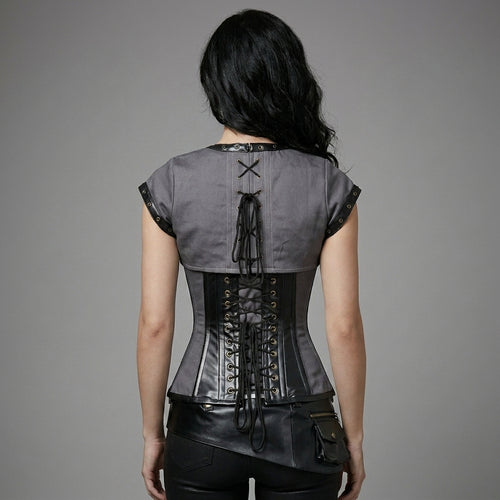 Heritage Brass Clasp Leather Corset