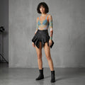 Women's Classic High-Waist Leather Shorts