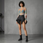 Women's Classic High-Waist Leather Shorts