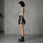 Women's Classic High-Waist Leather Shorts