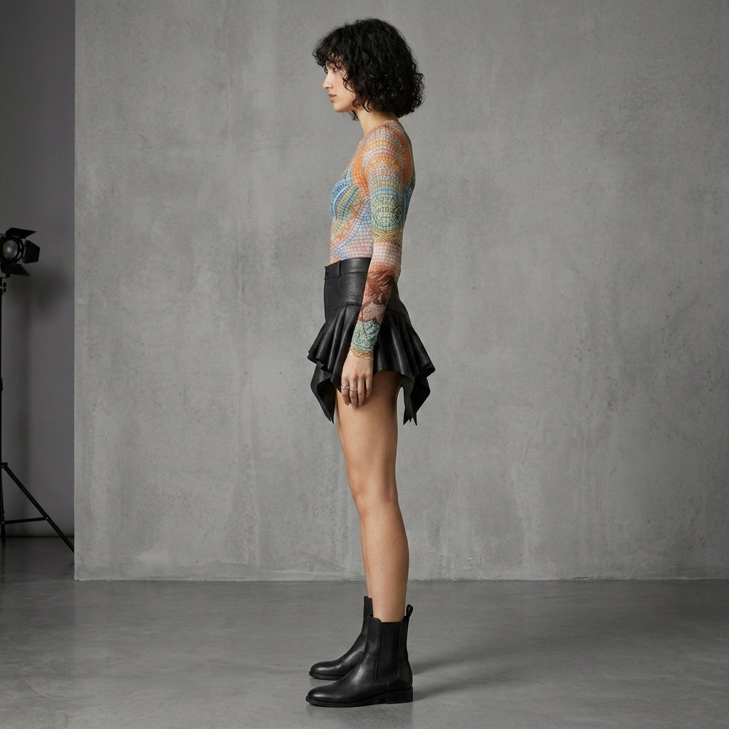 Women's Classic High-Waist Leather Shorts