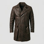Browns Men's Distressed Brown Lambskin Leather Coat