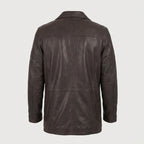 Men's Dark Brown Lambskin Leather Sport Coat