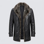 Men's Black Genuine Sheepskin Leather Jacket