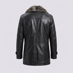 Men's Black Genuine Sheepskin Leather Jacket
