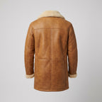 Men's Brown Classic Sheepskin Leather Coat