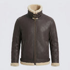 Men's Brown Sheepskin Shearling B3 Bomber Coat