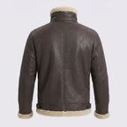 Men's Brown Sheepskin Shearling B3 Bomber Coat