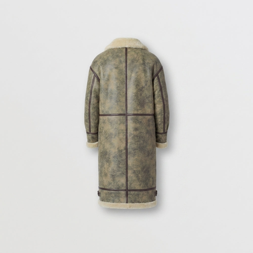 Men's Brown Sheepskin Shearling B3 Bomber Coat
