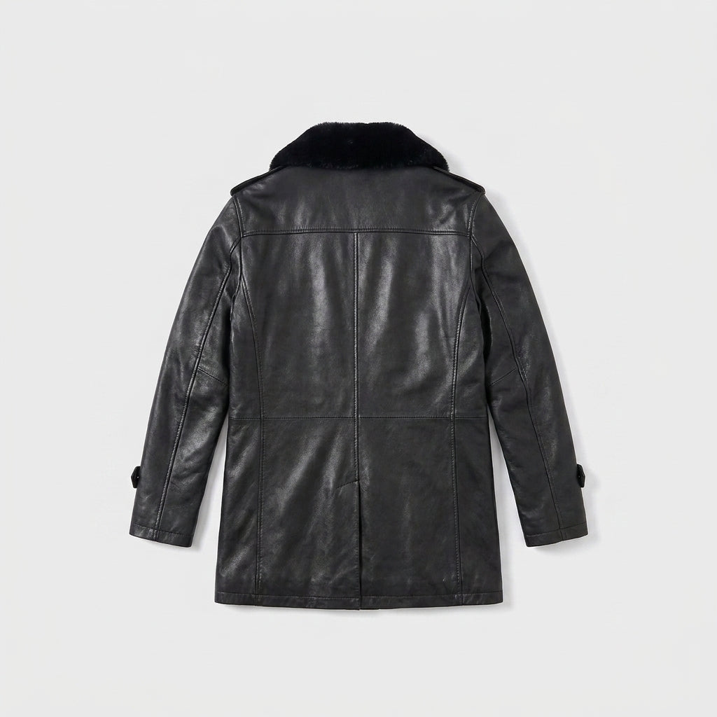 Men's Black Sheepskin Leather Jacket