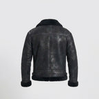 Men's Black B3 Shearling Aviator Bomber Jacket