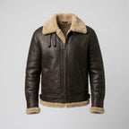 Men's Shearling Bomber Jacket – Premium Leather