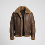 Men's Brown B3 Bomber Sheepskin Leather Jacket