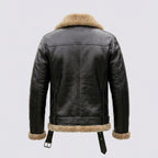 Men's Black Shearling Leather Jacket