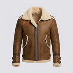 Men's Sheepskin Shearling Bomber Jacket