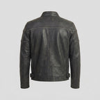 Men's Vintage Distressed Leather Moto Jacket – Rugged Motorcycle Jacket