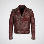 Men's Genuine Leather Biker Jacket – Classic Motorcycle Riding Jacket